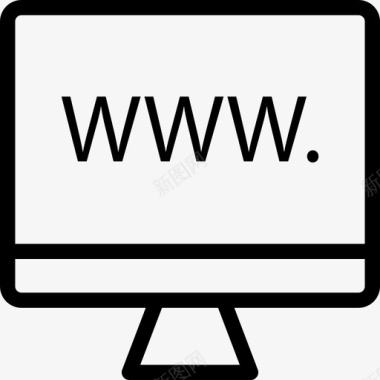 计算机网页与编程1线性图标图标