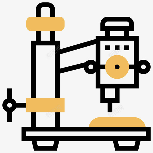 钻孔机工业过程27黄影图标svg_新图网 https://ixintu.com 工业 过程 钻孔机 黄影