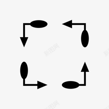 箭方向环图标图标