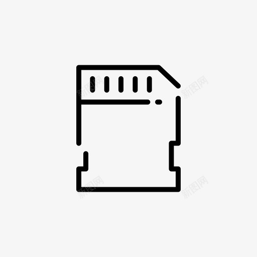 微型卡数据存储4线性图标svg_新图网 https://ixintu.com 存储 微型 数据 线性
