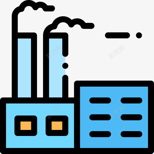 工厂核能12线性颜色图标svg_新图网 https://ixintu.com 工厂 核能 线性 颜色
