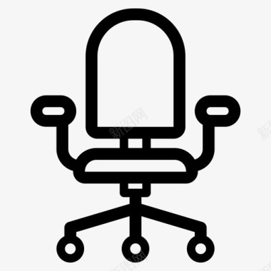 办公椅扶手椅老板图标图标