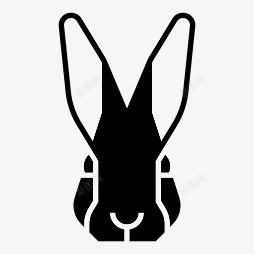 兔子农场动物头图标svg_新图网 https://ixintu.com 兔子 农场动物 头