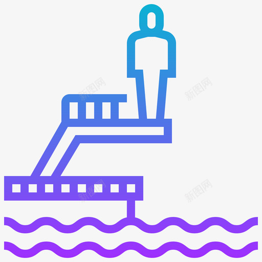 蹦床跳水17坡度图标svg_新图网 https://ixintu.com 坡度 弹跳床 跳水 蹦床