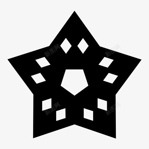 星星几何学照明图标svg_新图网 https://ixintu.com shuriken 五边形 几何学 星星 照明