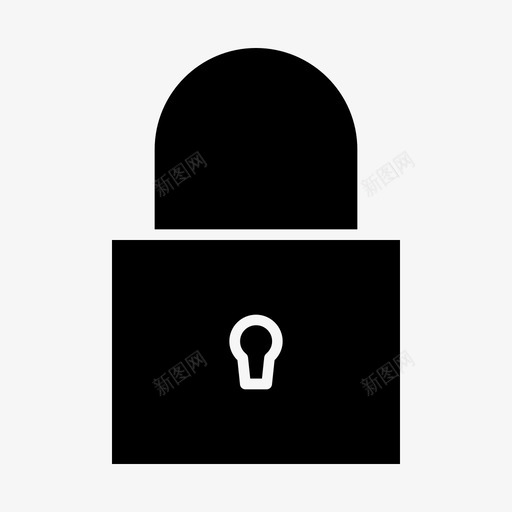 锁定安全办公室标志图标svg_新图网 https://ixintu.com 办公室标志 安全 锁定
