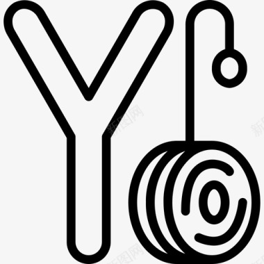 字母Y语音线性图标图标