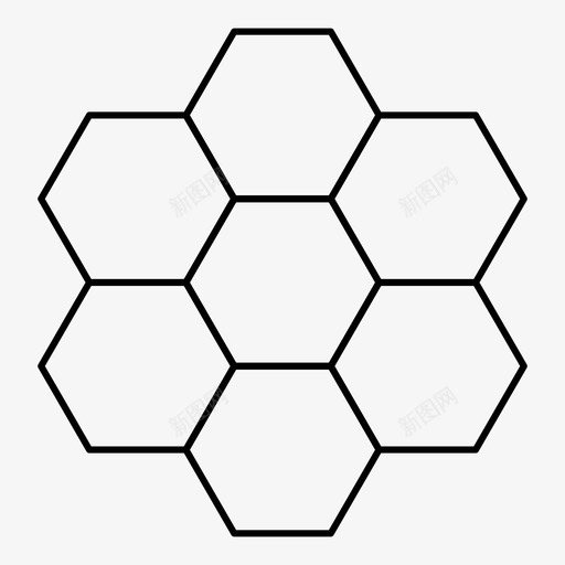 空蜂窝六边形蜂箱图标svg_新图网 https://ixintu.com 储存 六边形 蜂窝 蜂箱 蜂蜜