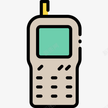 手机80年代图标2线性颜色图标