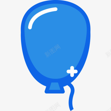 气球假日43蓝色图标图标