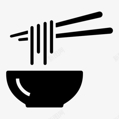 面条碗汤咖啡店图标集1图标