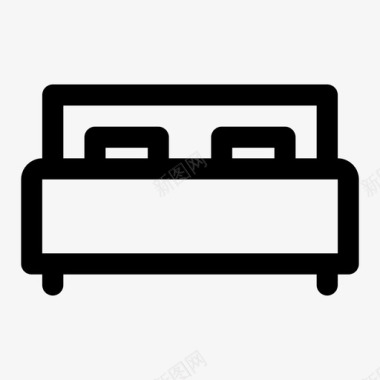 床卧室睡眠图标图标