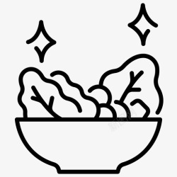 碗中食物碗中沙拉饮食食物图标高清图片