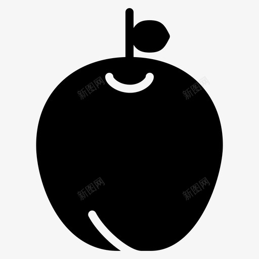 苹果食品水果图标svg_新图网 https://ixintu.com 健康 有机 水果 苹果 食品
