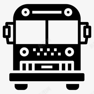 本地巴士运输长途汽车公共交通图标图标