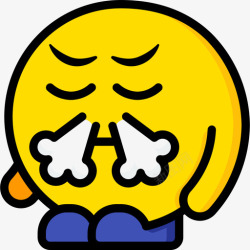 颜色情绪沮丧情绪化的人4线性的颜色图标高清图片