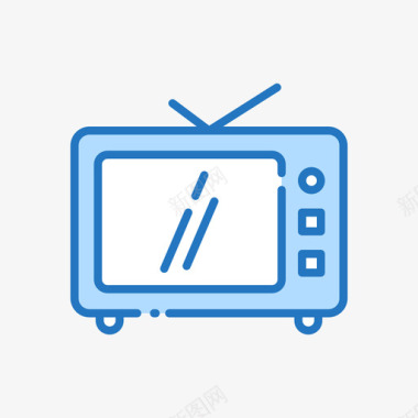 电视电子设备14线性彩色图标图标