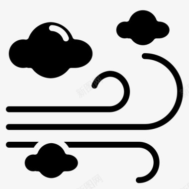 雾210天气固体图标图标