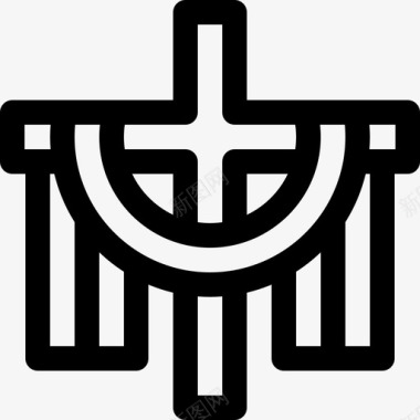基督教十字架意大利22直系图标图标
