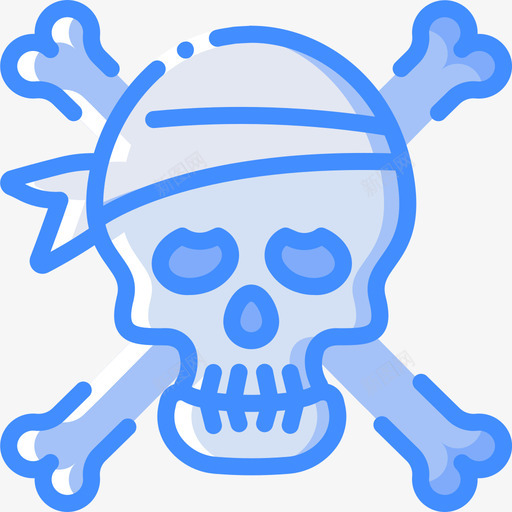 骷髅海盗生活4蓝色图标svg_新图网 https://ixintu.com 海盗生活4 蓝色 骷髅