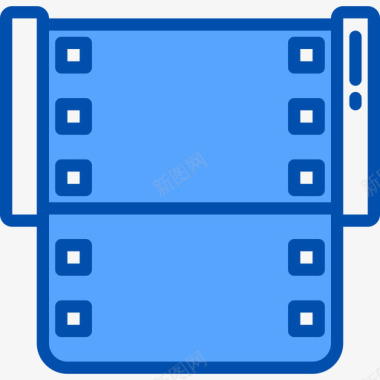 电影电影3蓝色图标图标