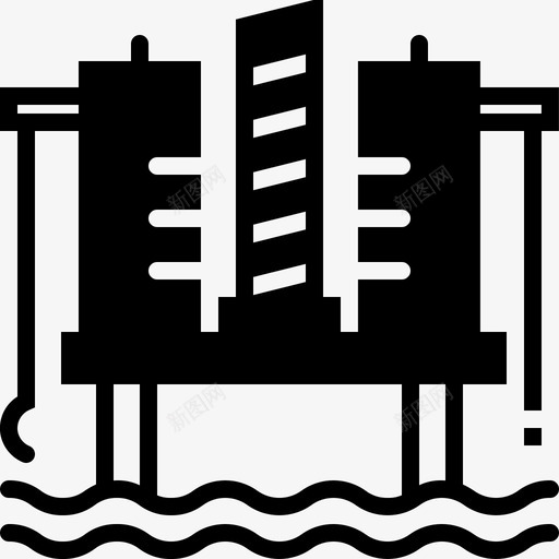 燃料工业塔建筑能源图标svg_新图网 https://ixintu.com 建筑 海洋 燃料工业塔 电力和能源雕文 石油钻机 能源