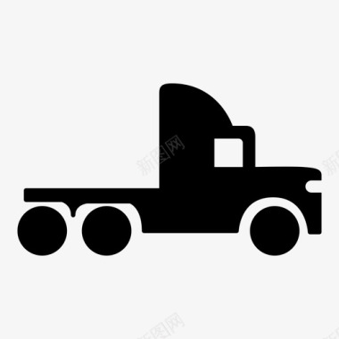 半卡车拖车卡车司机图标图标