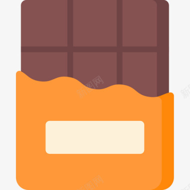 巧克力甜点和糖果10份平的图标图标