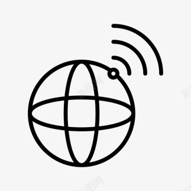 世界信号连接互联网图标图标
