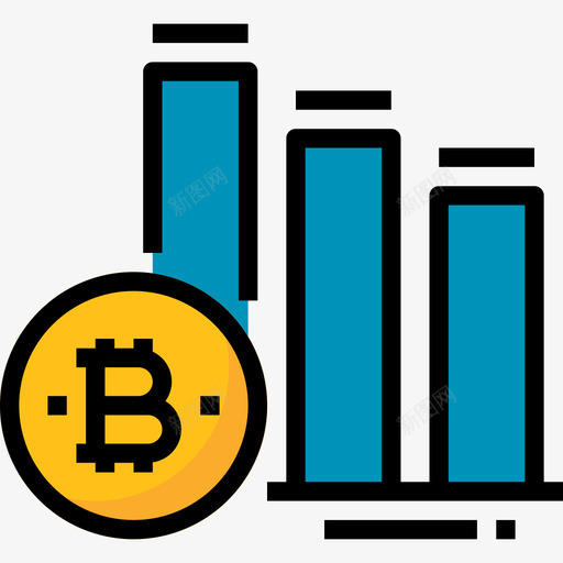 条形图数字货币3线颜色图标svg_新图网 https://ixintu.com 数字货币3 条形图 线颜色