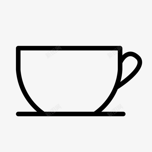 咖啡带盘杯子饮料图标svg_新图网 https://ixintu.com 咖啡带盘 咖啡线 杯子 热饮 茶 饮料