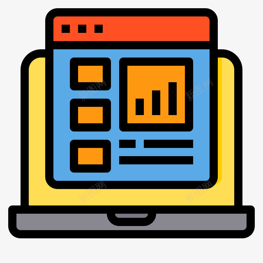 报告网站类型7线颜色图标svg_新图网 https://ixintu.com 报告 类型 网站 颜色