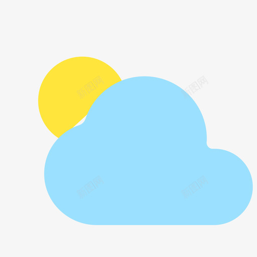 Cloud Sun Weather Tesvg_新图网 https://ixintu.com Cloud Sun Weather Te