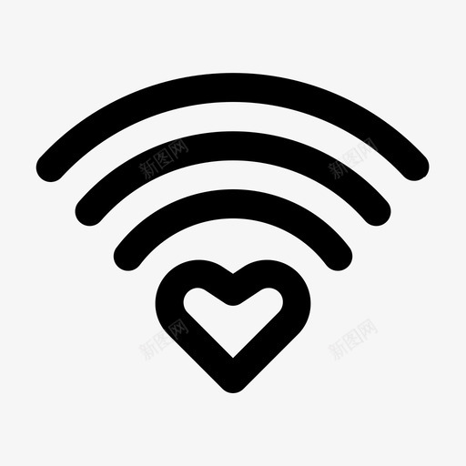 爱的信号连接情人节图标svg_新图网 https://ixintu.com 情人节 爱的信号 爱的线路 连接
