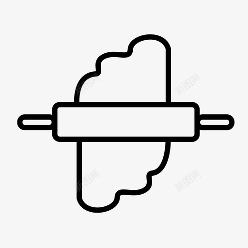 滚筒面团食物图标svg_新图网 https://ixintu.com 厨房 器具 滚筒 面团 食物