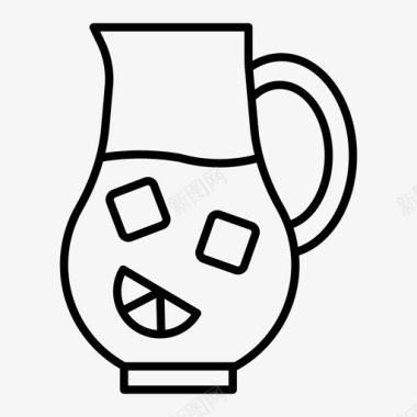 柠檬水饮料水壶图标图标