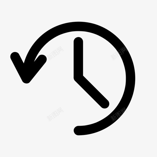 历史记录时钟逆时针图标svg_新图网 https://ixintu.com ui界面 历史记录 时钟 计时器 逆时针