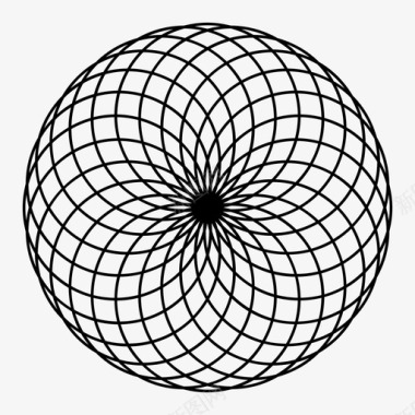 旋转器圆形曼陀罗图标图标
