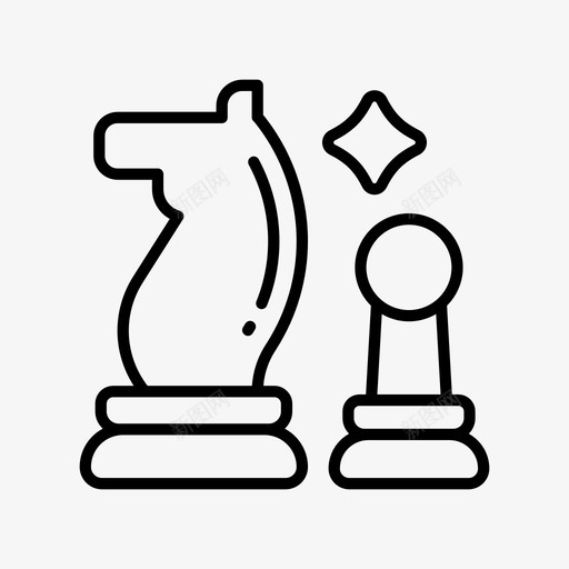 象棋爱好运动图标svg_新图网 https://ixintu.com 图标 爱好 象棋 运动