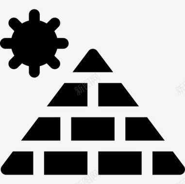 金字塔历史18填充图标图标