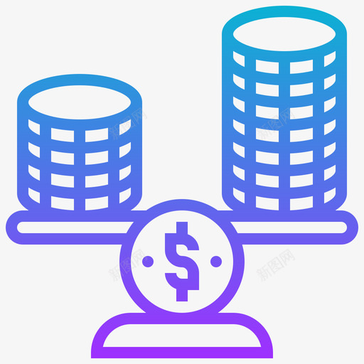 平衡会计22梯度图标svg_新图网 https://ixintu.com 会计 平衡 梯度