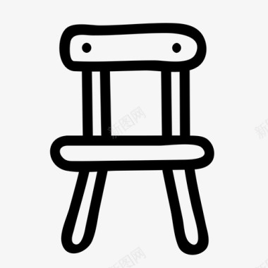 椅子拉丝家具图标图标