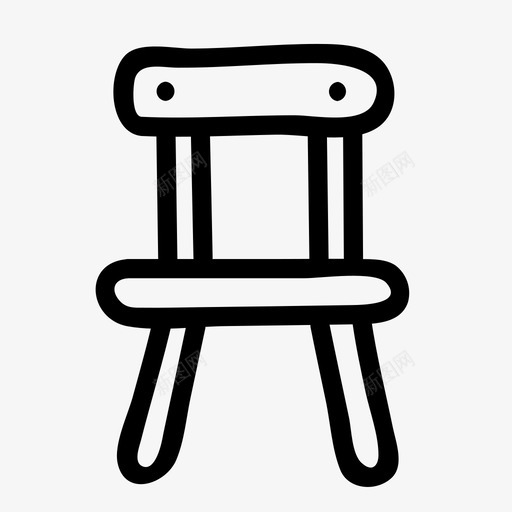 椅子拉丝家具图标svg_新图网 https://ixintu.com 家具 家居用品 小型 手绘 拉丝 木制 椅子 用品