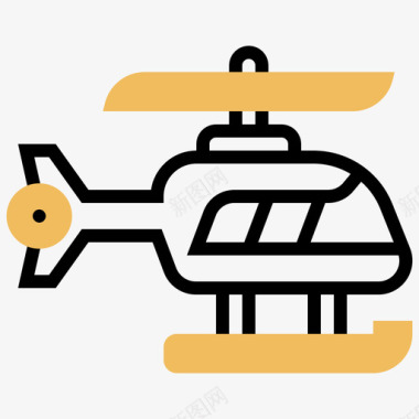直升机救援10号黄影图标图标