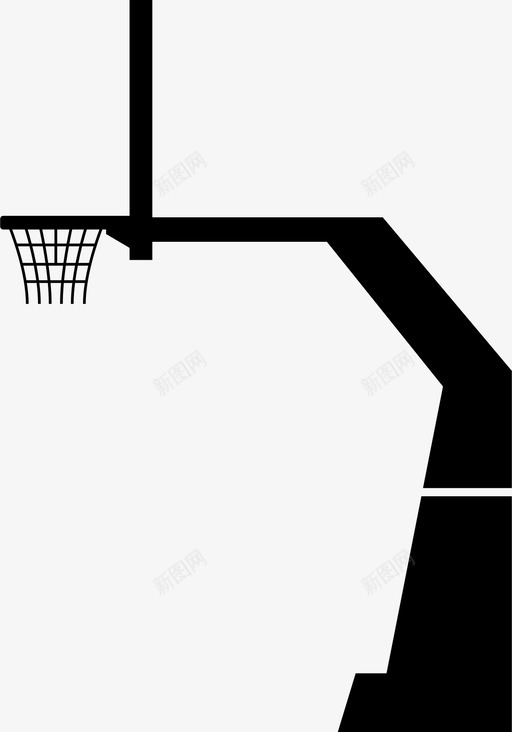 篮球圈球场网图标svg_新图网 https://ixintu.com 杆子 球场 篮圈 篮球圈 篮球运动员 网