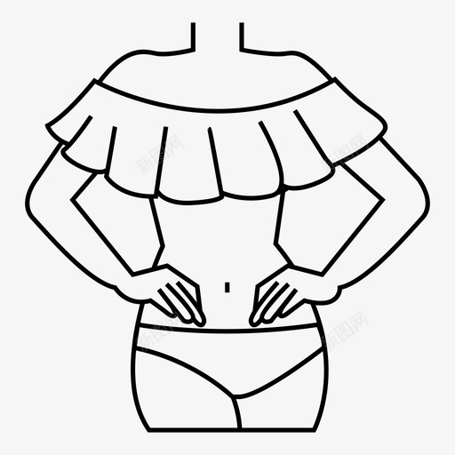两件套泳衣比基尼女孩图标svg_新图网 https://ixintu.com 两件 件套 女人 女孩 性感 比基尼 泳衣 泳装
