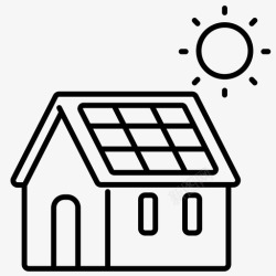 太阳屋生态屋能源家图标高清图片