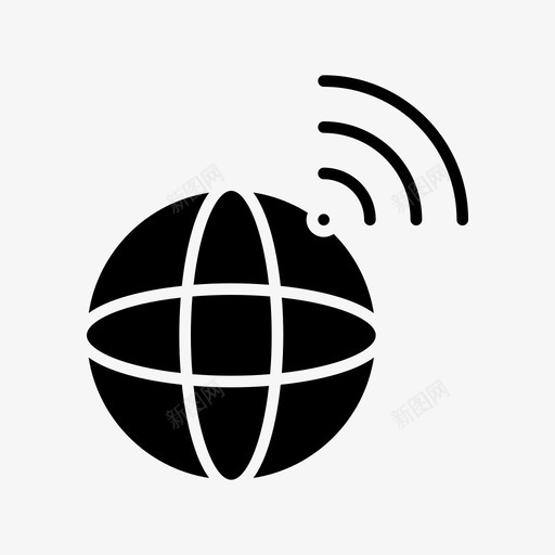 世界互联网连接在线图标svg_新图网 https://ixintu.com 世界 业务 互联网 信号 在线 字形 营销 连接