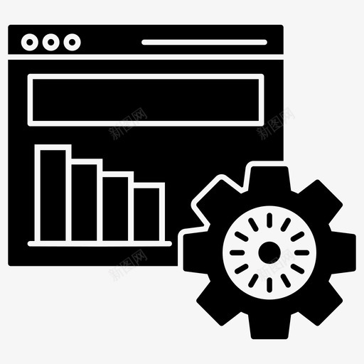 网站配置数据分析信息元素图标svg_新图网 https://ixintu.com 信息元素 关于网络开发字形矢量图标的信息图形元素集 数据分析 统计 网站配置 网络开发 网络配置