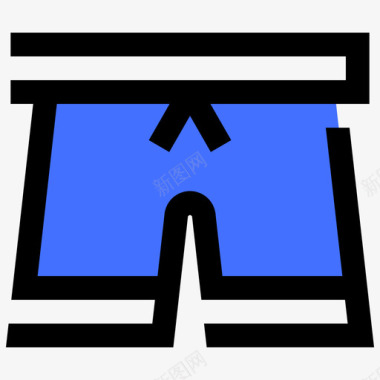 短裤98夏季蓝色图标图标